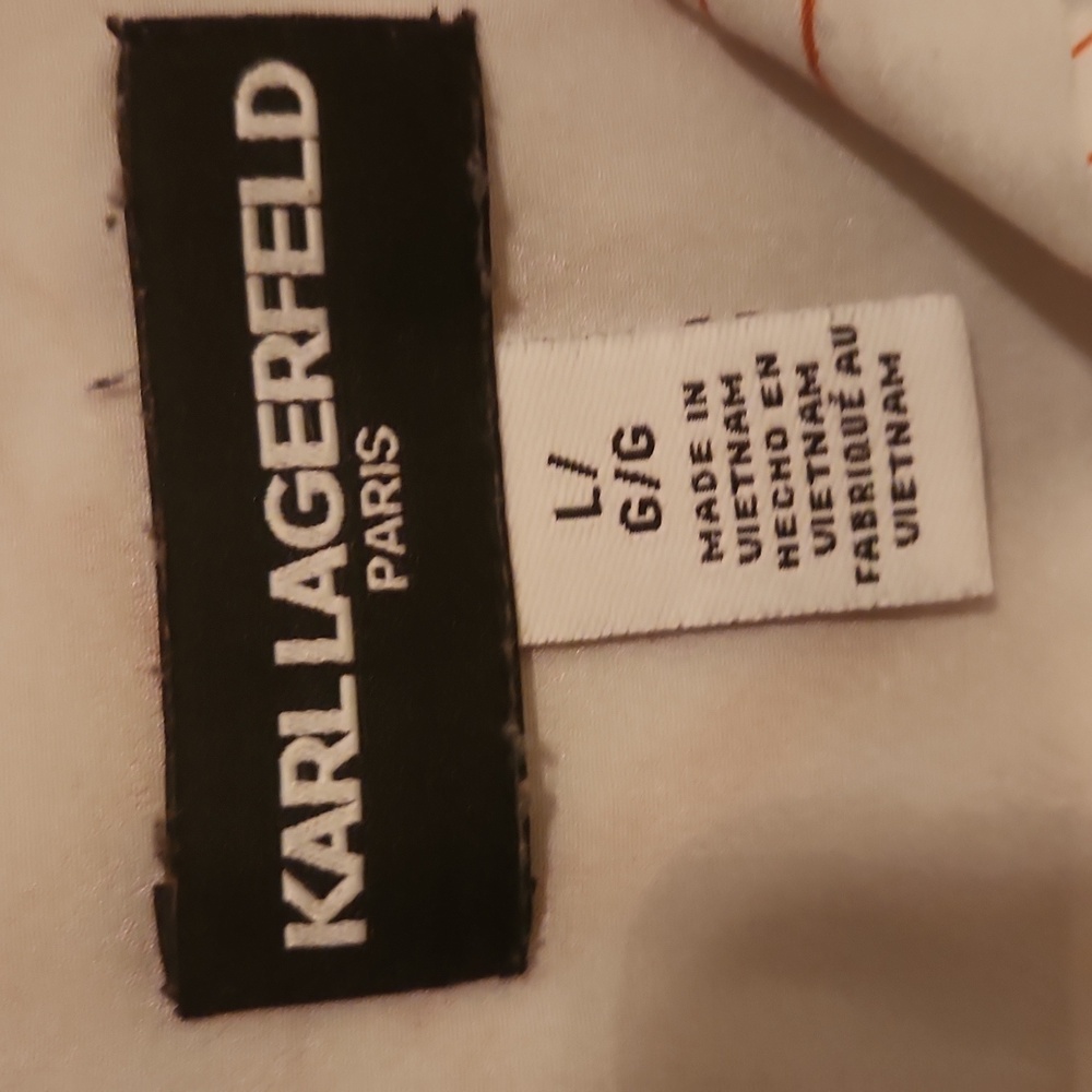 Karl Lagerfeld White and Black Label Sz Large - Picture 2 of 2